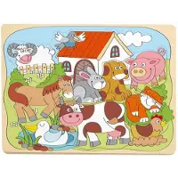 Woody Boerderij Puzzel (9 stukjes)