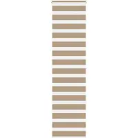 vidaXL Zebra Blind 65x200 cm stofbreedte 60,9 cm polyester zandbruin