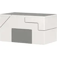 HOMCOM Kinder speelset Kunstleer, schuim 147L x 49B x 47H cm Grijs