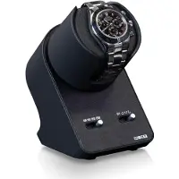 Beco - 70002-154.37 - Horlogeopwinder - Boxy BLDC Nachtkastje Uitbreiding - Zwart Leer
