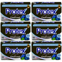 Protex Handzeep Detox & Pure Charcoal - Antibacteriële Handzeep - 6 x 90g - Voor Gezicht en Lichaam - Soap - Zeep Blok - Handzeep Voordeelverpakking