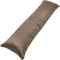 Ten Cate Zwangerschapskussen - Zijslaapkussen - Lichaamskussen - Volwassenen - Body roll - Body Pillow - Inclusief Kussensloop Katoensatijn Taupe - 145 x 40 cm