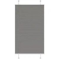 vidaXL Plissé rolgordijn 70x100 cm stofbreedte 69,4 cm antraciet