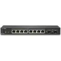 SonicWALL Switch SWS12-8 - Switch - beheerd - 8 x 10/100/1000 + 2 x Gigabit SFP - voor plaatsing op een bureau