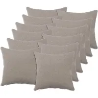 vidaXL Kussensloop 12 st HEERLEN Lichtgrijs 40 x 40 cm Bouclé