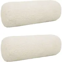 vidaXL Kussensloop 2 st HEERLEN Crèmekleurig Ø 15 x 40 cm Bouclé