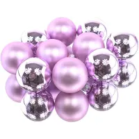 Kaemingk Decoris kerstballen Lilac Breeze lila Ø 6 cm 10 stuks - glas