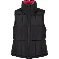 Urban Classics Dames/Dames Omkeerbaar Gewatteerd Gilet (Zwart / Fuchsia)