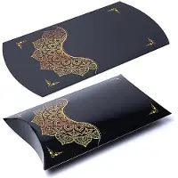 Phoenix Kussendoos Xl Zwart Goud Mandala Bloem --pakket van 10 stuks - 35,5x25,4cm - 35.5x25.4cm