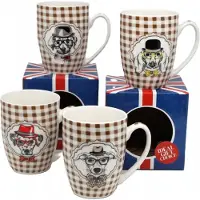 Queen Isabell Porseleinen mok met hondenprint - Mix van designs