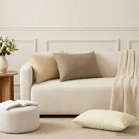 vidaXL Kussensloop 6 st HEERLEN Taupe 50 x 70 cm Polyester