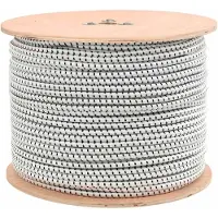 vidaXL Bungee Koorden 10 mm Zwart en Wit PP en rubber
