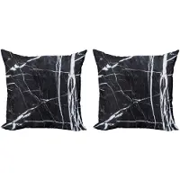 Abakuhaus marmeren kussenhoes – Grunge natuursteen – 40x40 cm – 2-delige set