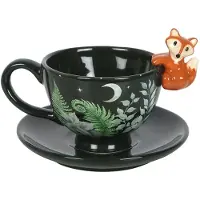 Something Different - Green Forest Teacup with Fox Mok/beker - Multicolours