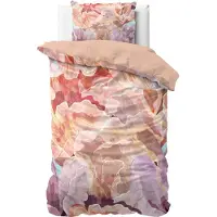 Sleeptime 1-persoons dekbedovertrek met print 140x220 cm - roze