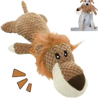 MODFU Knuffelkussen 34,6 x 14,5 cm – Sierkussen – Pluche kussen – Woondecoratie – Voor Bed & Bank – Zacht Design – Geel – Leeuw
