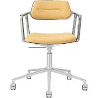 Vipp 453+ Draaistoel Met Zwenkwielen Geel - Bureaustoelen Aluminium Yellow - 453+100C01