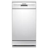 Heinner HDW-FSM45510WE++ Vrijstaande Vaatwasser – 10 Couverts – 5 Programma’s – Halve Belading – Verstelbare Bovenkorf – AquaStop – Kinderslot – 45 cm – Wit – 5 Jaar Garantie