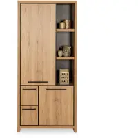Bommel Wonen Wandkast Nevada - 90 cm - 2 deuren, 2 laden - Eikenlook Lichtbruin