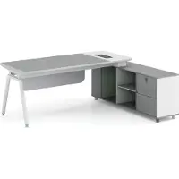 AEA Bureau, hoekbureau, kantoortafel, meubel, inrichting, lichtgrijs
