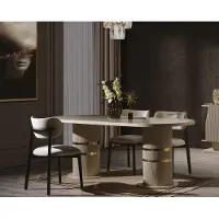 AEA Design Esszimmer Set modern Esstisch 4x Stühle stilvoll 5tlg. Sets Tisch