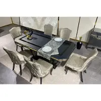 AEA Esszimmer Set Ess Gruppe Tisch 7tlg Komplett Set Esstisch 6 Stühle Garnitur