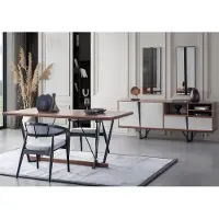 AEA Garnitur Esszimmer Esstisch Anrichte Esszimmertisch Braun Set 2tlg