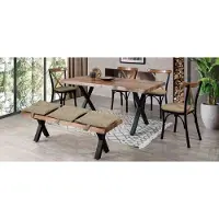 AEA Esstisch aus Holz und 4 Stühle mit gepolstertem Sitz und Bank für das Esszimmer