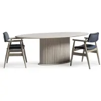 AEA Essecke Essgruppe Esszimmer Esstisch Stühle 5tlg Beige Moderne Holz