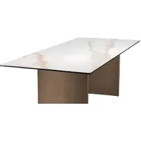 AEA Esstisch Esszimmer Holz Esstische Stil Modern Braun Design Metall