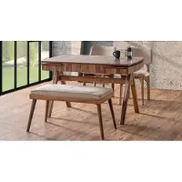 AEA Esszimmer Set Hocker Hochwertig Garnitur Tisch 2x Stühle Design Modern Möbel