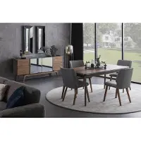 AEA Esszimmergruppe Sitzgruppe Esszimmer Esstisch Stühle Sideboard Spiegele