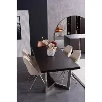 AEA Esszimmer Set Esstisch Esszimmerstühle Stühle Tisch Leder Metall Küche