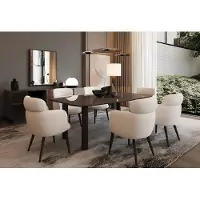AEA Eetkamer set met een moderne eettafel, 6 stoelen en praktische opbergruimte