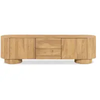 Bommel Wonen TV meubel Kess - 190 cm - Mangohout Loom Naturel - 2 deuren, 2 laden