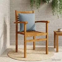 vidaXL Rugkussen PUTTEN 100% Polyester Blauw 40 x 40 x 15 cm