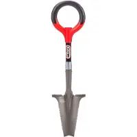 Root Slayer Root Slayer, Mini tuinschep met V-vormig blad – Multifunctionele tuinschop met zaag en mes – Compacte Spade – Tuingereedschap – Schop & wortelzaag voor tuinieren - Tuinschepje