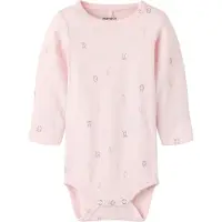 Name it Rompertje/body 'NBFLYDIANNA' lichtblauw / bruin / pastelroze / wit