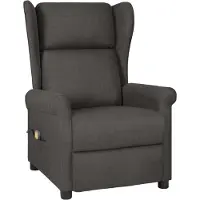 vidaXL Massagestoel stof donkergrijs
