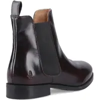 Hush puppies Colette Leren Dames Bordeaux Brede Pas Flat Chelsea Boots