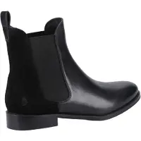 Hush puppies Colette Leren Vrouwen Zwarte Brede Pasvorm Flat Chelsea Boots