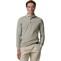 Profuomo groen poloshirt normale fit gemeleerd