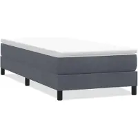 vidaXL Boxspring zonder matras fluweel donkergrijs 90x210 cm