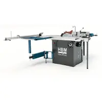 HBM paneelzaag, cirkelzaagtafel met roltafel deluxe 3000 Watt 400 Volt