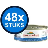 Almo Nature 48x HFC - Kattenvoer Natvoer Blik - Complete Graanvrij - Tonijn & Pompoen - 70g