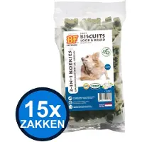 Biofood 12x - 3in1 Koekjes Look & kruid Mini - Hondenvoer Snacks - 200 g