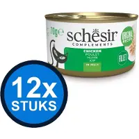 Schesir 12x - Kip in Gelei - Kattenvoer Natvoer - 70g