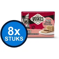 Voskes 8x Original Paté Adult Heek Zalm & Erwten Multipack 8x95g - Kattenvoer Nat