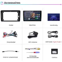 Junsun Android 15 Autoradio Geschikt Voor Audi A3 S3 RS3 (2003-2013)8P - 2GB+64GB - Draadloze CarPlay - GPS-Navigatie - Bluetooth - 9-inch Touchscreen - Stuurwielbediening - RDS- USB