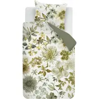 Beddinghouse Dekbedovertrek Florent Green Satijn-140 x 200 / 220 cm | 1-Persoons